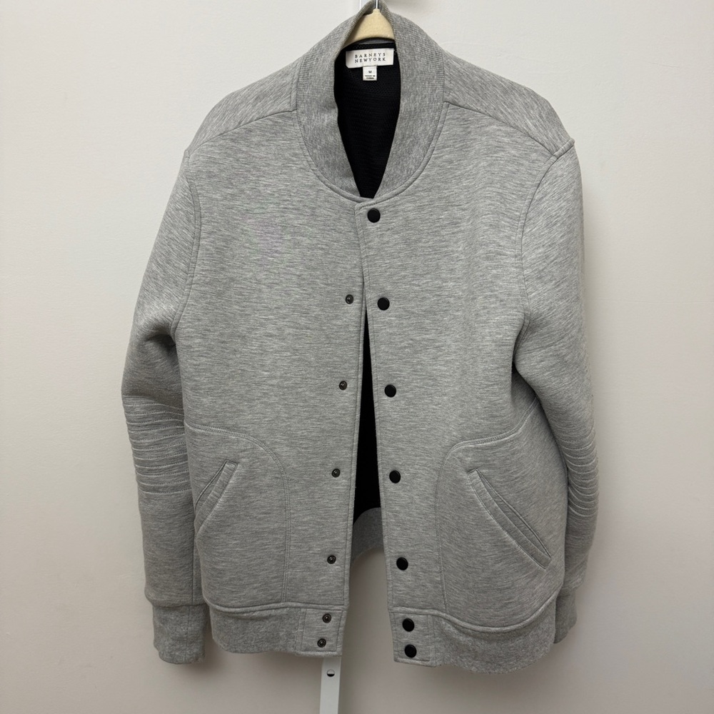 Barneys New York Cotton Blend Bomber Jacket size M - Picture 3 of 7